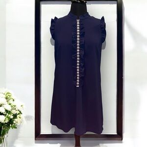 NWT Lilly Pulitzer Adalee Shift Dress w/ Pearl accent Zipper - Navy Women’s 16